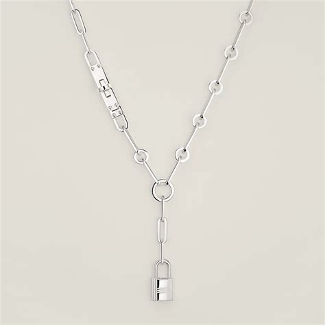 hermes kelly lock necklace|Kelly Chaine lariat necklace, small model .